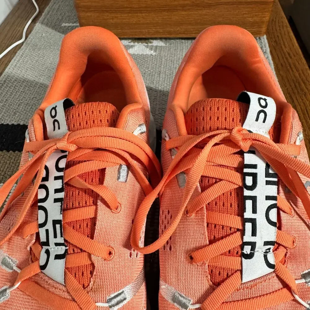 On Cloudsurfer Running Athletic Sneaker‎ Mens 12.5 Flame Orange White Athleisure